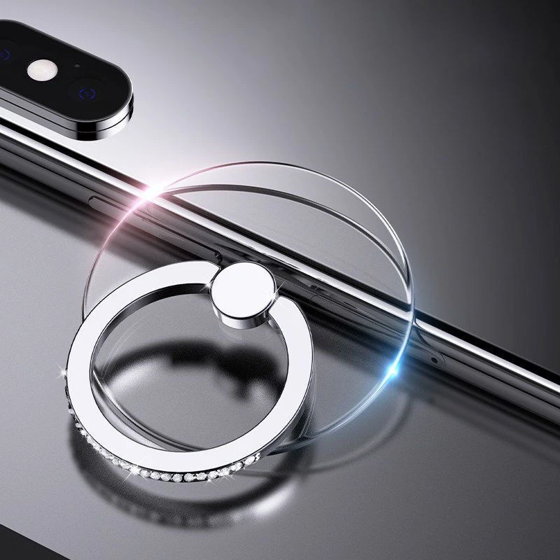 Elegant Diamond Inlaid Rotating Phone Holder with Ultra-thin Design and Strong Adhesive