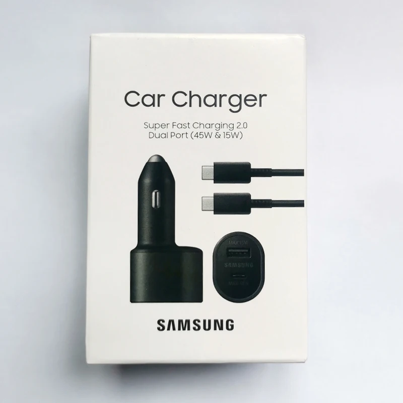 60W Super Fast USB-C Car Charger with Dual Outputs and Charging Cable