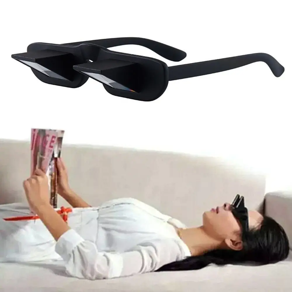 Reading Glasses Lazy Eyeglasses Lazy Reading Glasses Prismatic Periscope Horizontal Glasses Lying Down Bed Reading Watching HD Readers