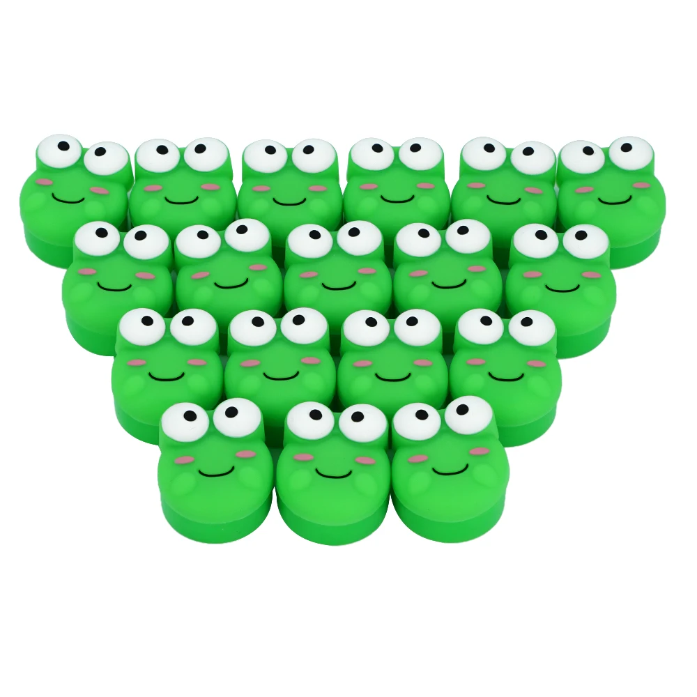 

10Pcs Frog Shape Silicone Jar 5ml Nonstick Containers Customized Bottle Jars Oil Storage Case Container Jar Home Accessories