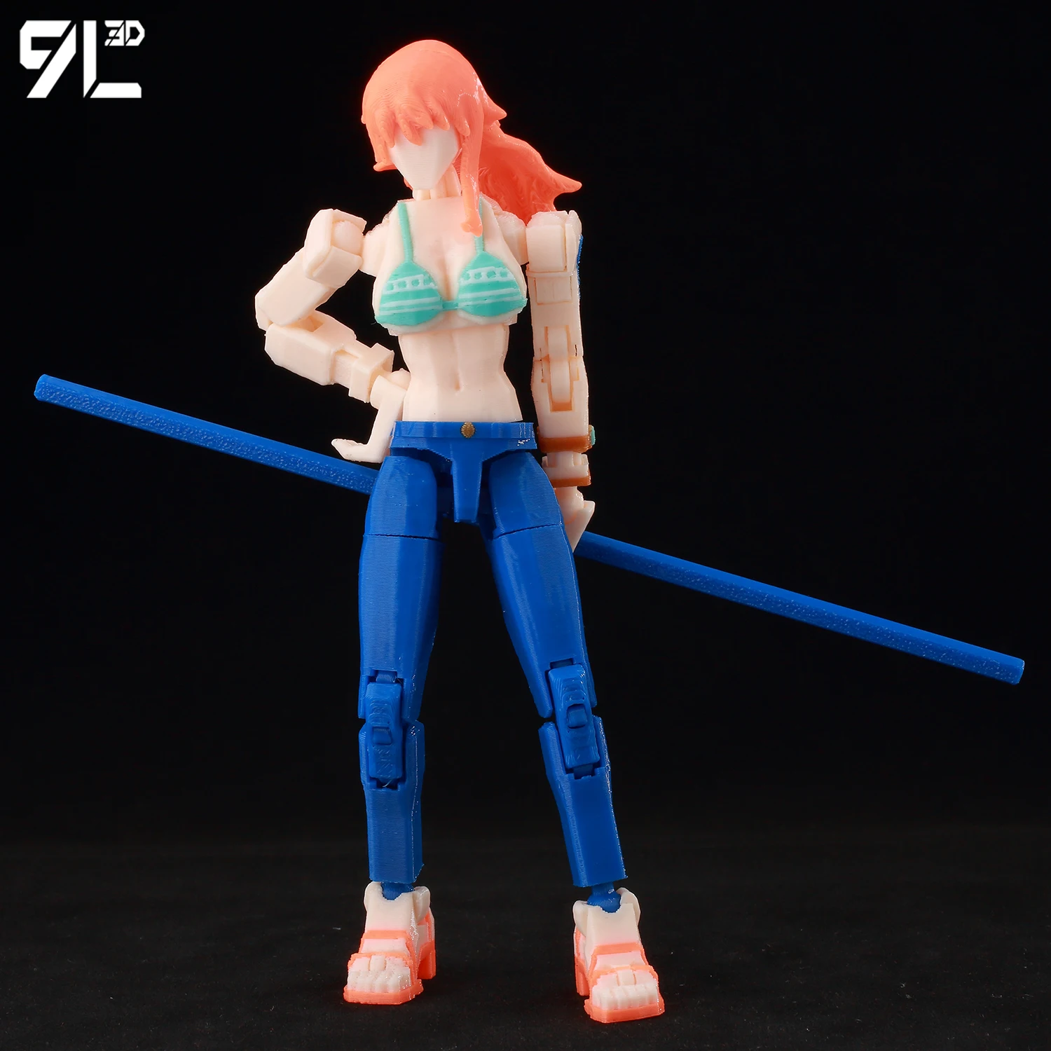 9L 3D Titan Dummy13 Anime Collectible Toy-One Piece Nami Poseable