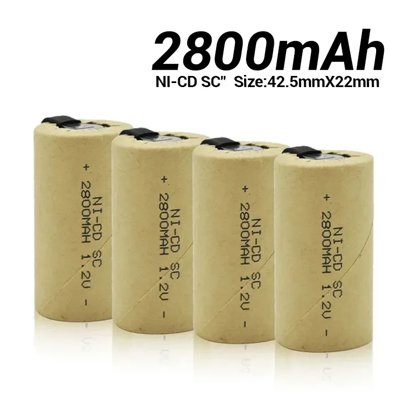 Qualità Sc 2800Mah 1.2V Batteria Ni-Cd Batterie Ricaricabili Per Makita Bosch B & D Hitachi Metabo Dewalt Per Cacciavite Elettrico