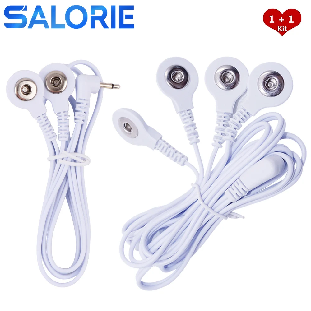 

2pcs TENS Cable Electrode Wire for TENS Machine Muscle Stimulator Digital Therapy Machine Massager Massage Device Health Care