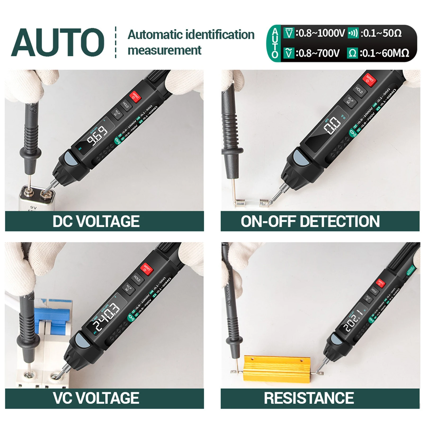 ANENG Digital Multimeter Tester A3007/A3008 Auto Sensor Pen Tester 6000 Counts Voltage Test Digital Multimeter Multimeter Tester