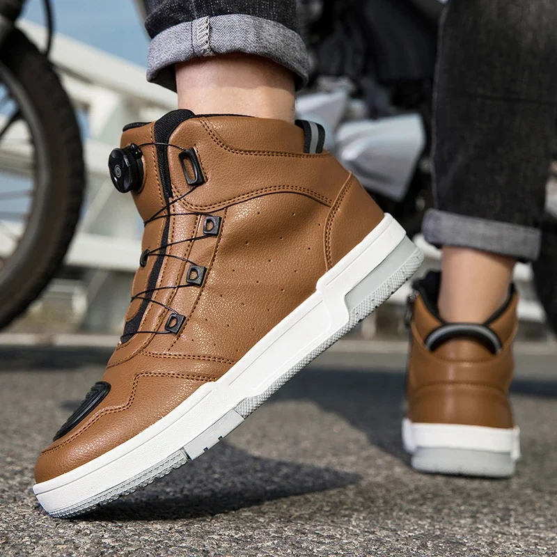 Summer New Motorcycle Boots Men Women Knight Outdoor Riding Anti-slip Spring Sneakers Shoes Bicycle Mountain Racing Road Speed 5