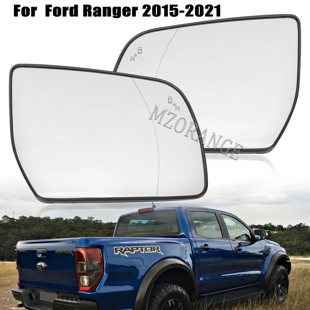 Passenger Side Mirror Glass For 2015-2021 Ford F150 - Heated Blind Spot Detection Replacement