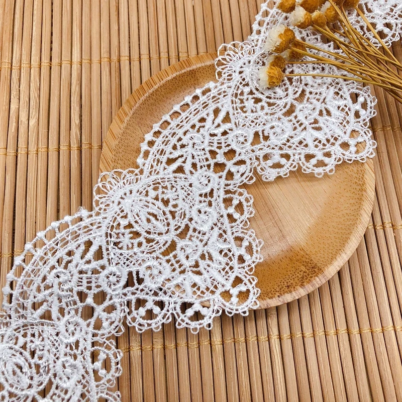 

29Yards Water Soluble Lace Trimming White Black Fabric Lace Decoration Diy Headscarf Hair Clothing Lace Trim Ribbon