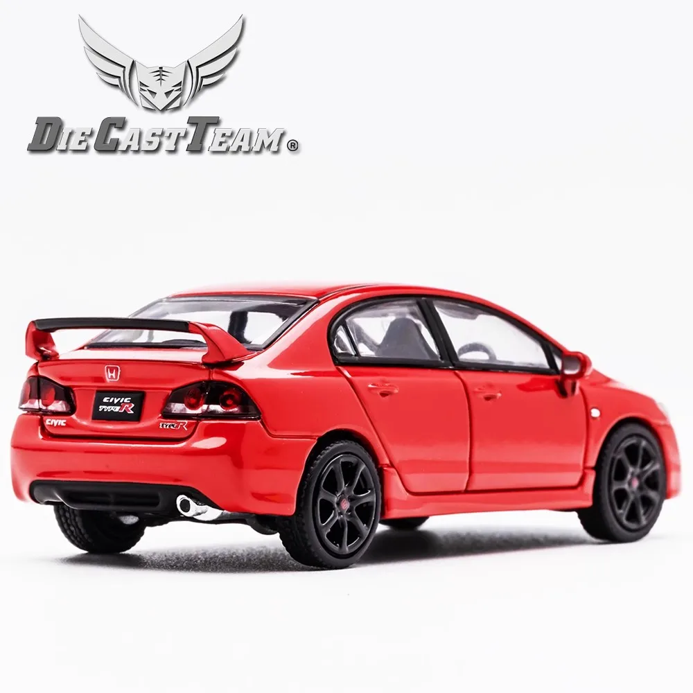 DCT 1/64 FD2 Model 8th Generation Honda Civic Type R Car Alloy Motor Vehicle Diecast Metal Model Kids Xmas Gift Toys for Boys 4
