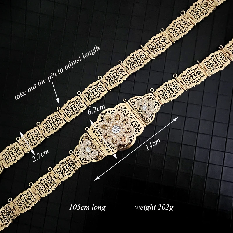 Moroccan Chic Caftan Belt Gold Color Red Green Stone Algeria Wedding Dress Kaftan Abaya Arab Waist Chain Belt Jewelry bridal waistband,bridal dress decoration