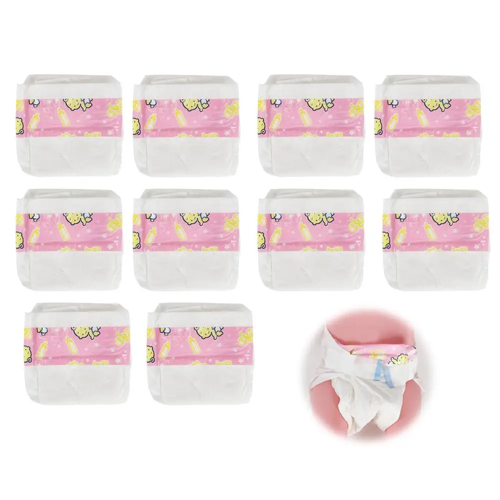 10 stücke Windeln Baby Puppen Spielen Haus Windeln Reborn Puppen Schmücken Pretend Baby Windel Simulation Windeln Spielzeug Zubehör Windeln