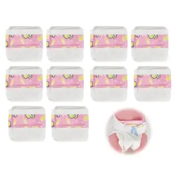 10 pezzi pannolini bambole per bambini casa da gioco pannolini bambole rinate decorare finta pannolini per bambini simulazione pannolini accessori giocattolo pannolini
