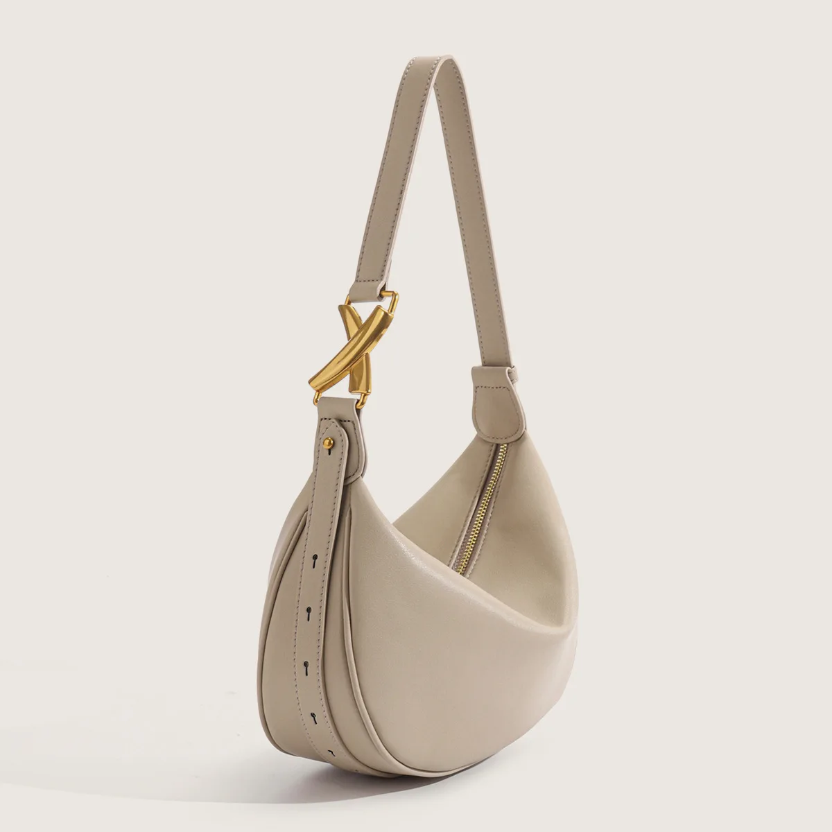 2024 Fashion Ladies Hobo Shoulder Bag Genuine Cowhide Leather Leisure Soft Women's Handbag Niche Design Underarm Bag Purse