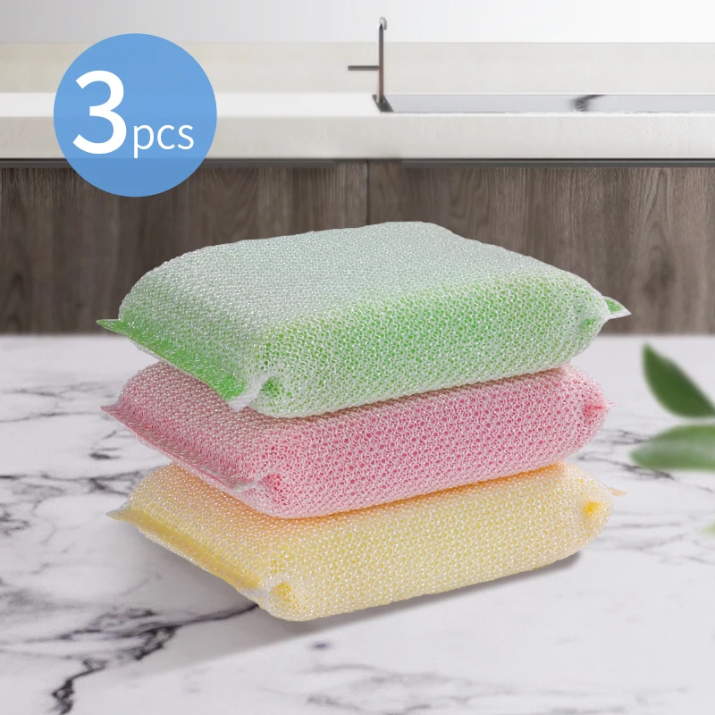 

Dishwashing Dish Wash Pot Stain Rust Remover Sponge Scouring Pad Nano Dishcloth Brush For Pans Home Kitchen Supplies Accessories