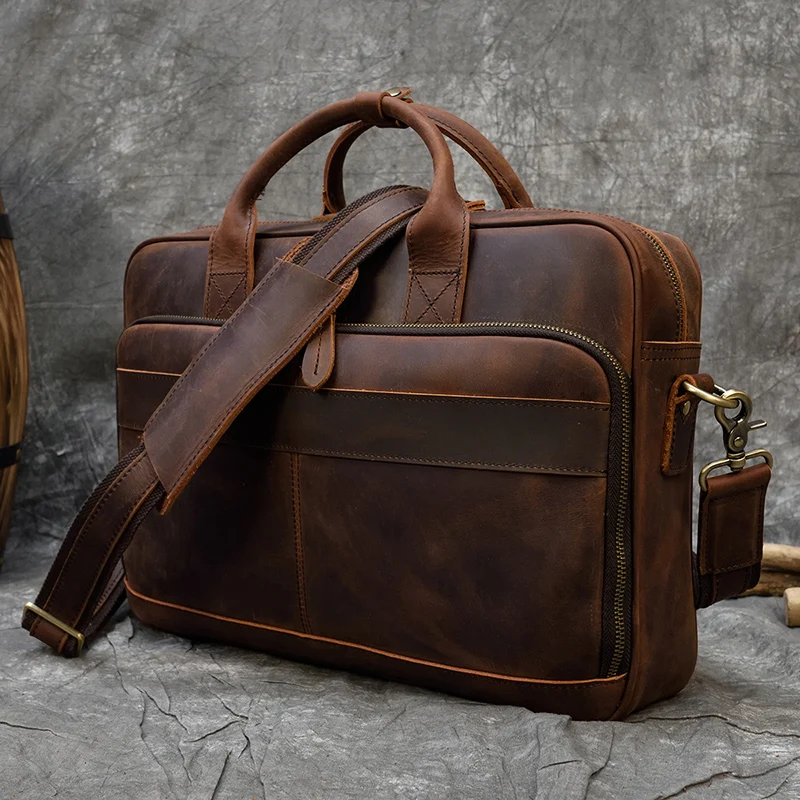 Laptop Bag 17 - Premium Leather (No. 1)