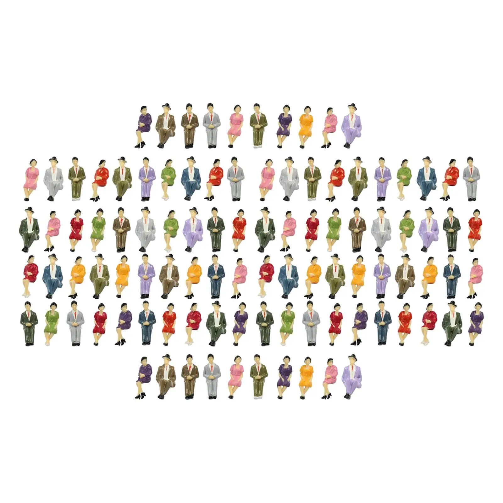 

Маленькая фигурка, окрашенная в масштабе 1:30 для компоновки платформы поезда, 100 шт.