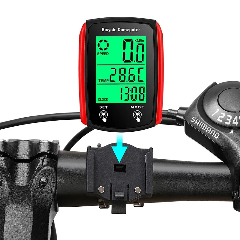 Ordinateur de vélo CNC étanche, compteur de vitesse GPS, compteur de vélo, odomcirculation filaire, chronomètre de vélo avec rétroéclairage vert, anglais