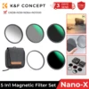 K&F Concept Magnetic Lens Filter Kit GND8 ND8 ND64 ND1000 Magnetic Adapter Ring 5 in 1 Quick Swap System Nano X Series 49mm-82mm 1