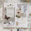 Yoofun 50sheets Memo Pads Material Paper Vintage Ticket Junk Journal Scrapbooking Cards Retro Background Decoration Paper 6