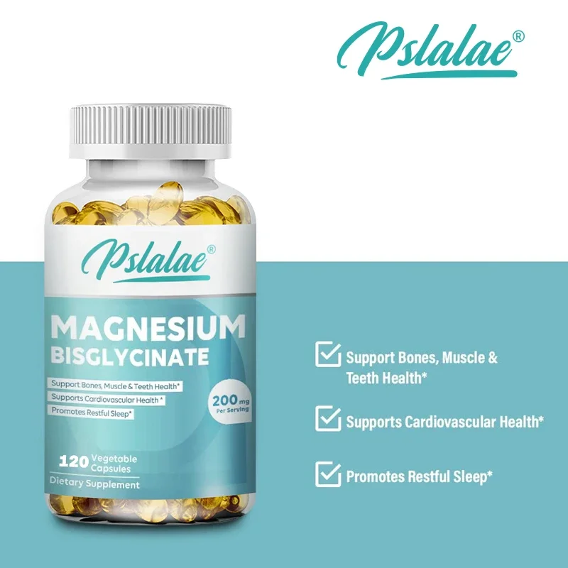 Magnesium Bisglycinate Supplement Essential Mineral Non-GMO & Gluten-Free Capsules