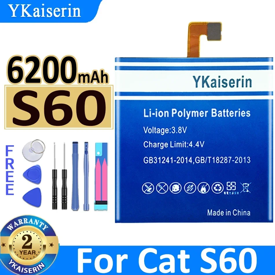 Batteria Ykaiserin 5000Mah/6200Mah Per Caterpillar Cat S60 App00262 (S61) S62 , S62 Pro Accumulatore Di Ricambio Per Telefono Cellulare