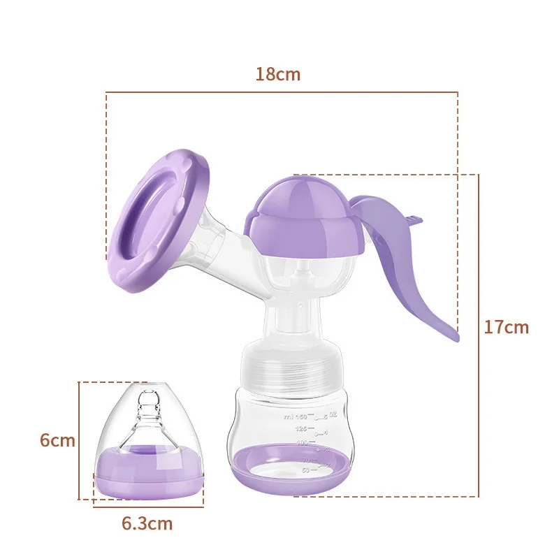 High Suction Portable Hand Breast Pump Maternity Products Safety Material Painless and silent