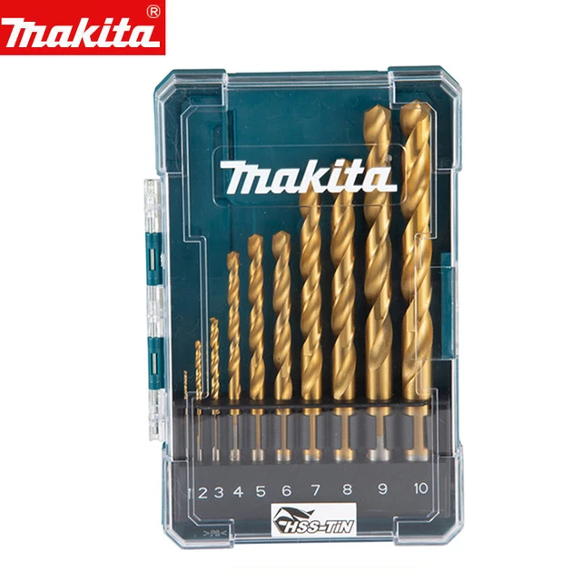 Makita Jeu de forets D-72849 10 pièces, tige droite Bois Métal