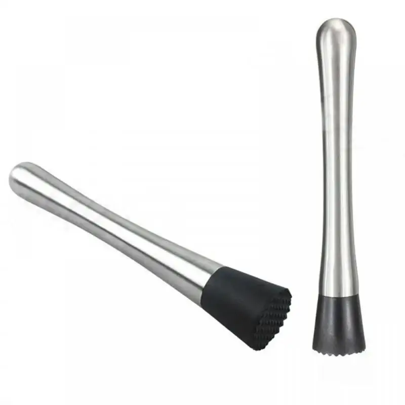 Cocktail Stirrers Bar Muddler 20cm Stainless Steel Cocktail Muddler and Mixing Spoon Professional Bar Cocktail Muddler Set for Mojitos Bar Accessories