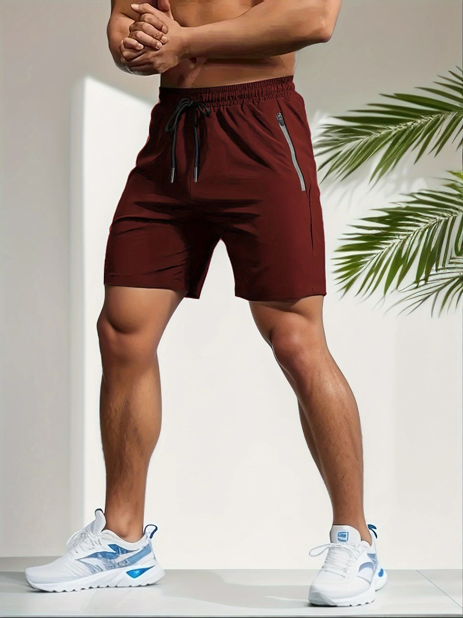 Herren-Unterteile für Sommer, Fitnessstudio, Workout, Laufen, Radfahren, schnell trocknende, atmungsaktive Sport-Shorts mit Kordelzug in der Taille, Ausgehen Outfit0428 – Detail 21
