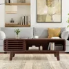 Coffee Table, Living Room Tables, Modern Table with Storage, Mid Century Farmhouse Wood Coffee Table for Living Room 2