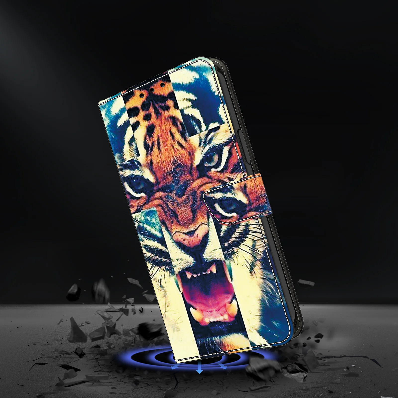 Premium 3D Magnetic Flip Leather Wallet Phone Case