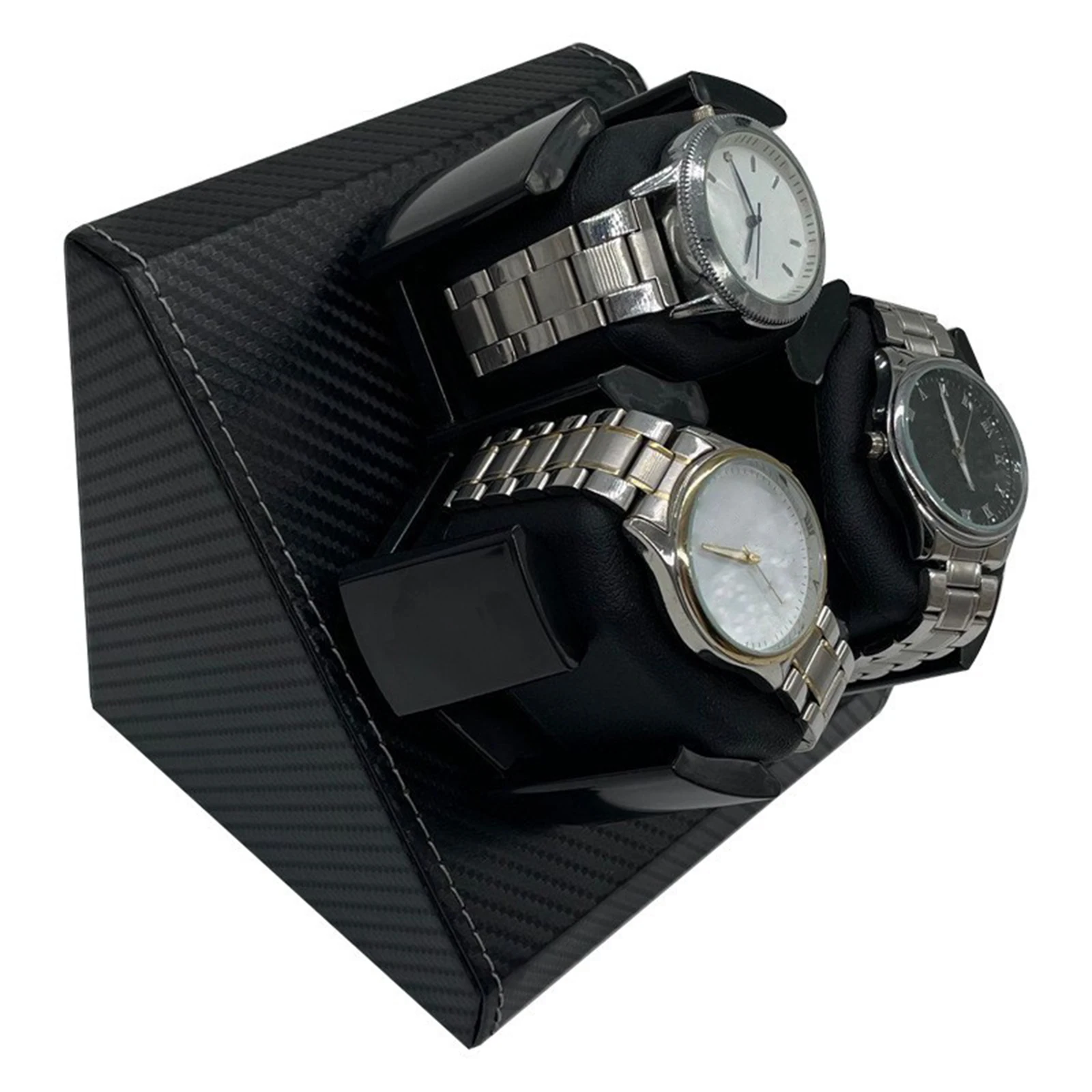 Watch Winder for Automatic Watch Carbon Fiber Styling USB Organizer Watch Holder Motor Shaker Box Collector for Gifts Women Men images - 6