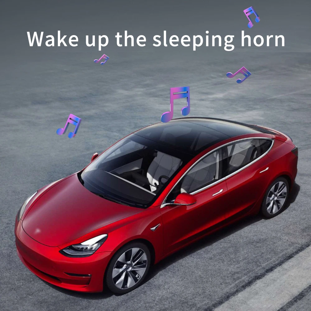 Auto audio harness melodie musik kabel lautsprecher Activatio Für Tesla  Modell 3 2018 2021 horn upgrade tuning - AliExpress