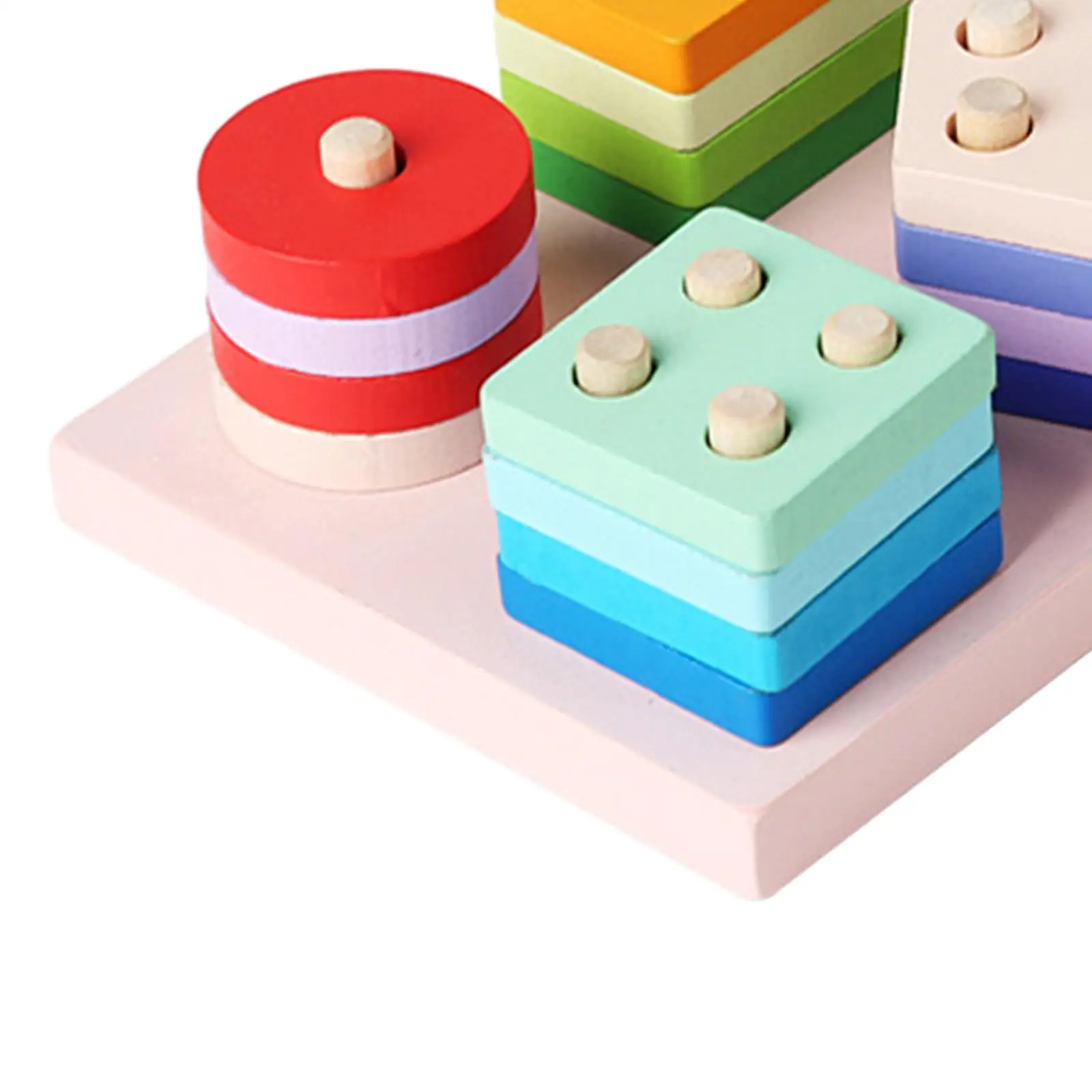 

Wooden Shape Matching Puzzle Counting Skill Matching Shape Game for Travel Toy Boys Girls Ages 3+ Years Old Children