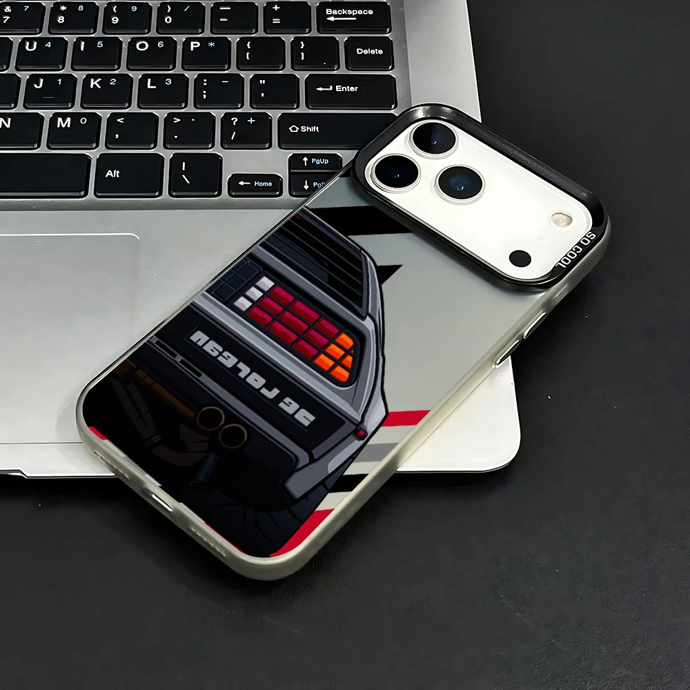 Cartoon Modified JDM Car Matte Phone Case