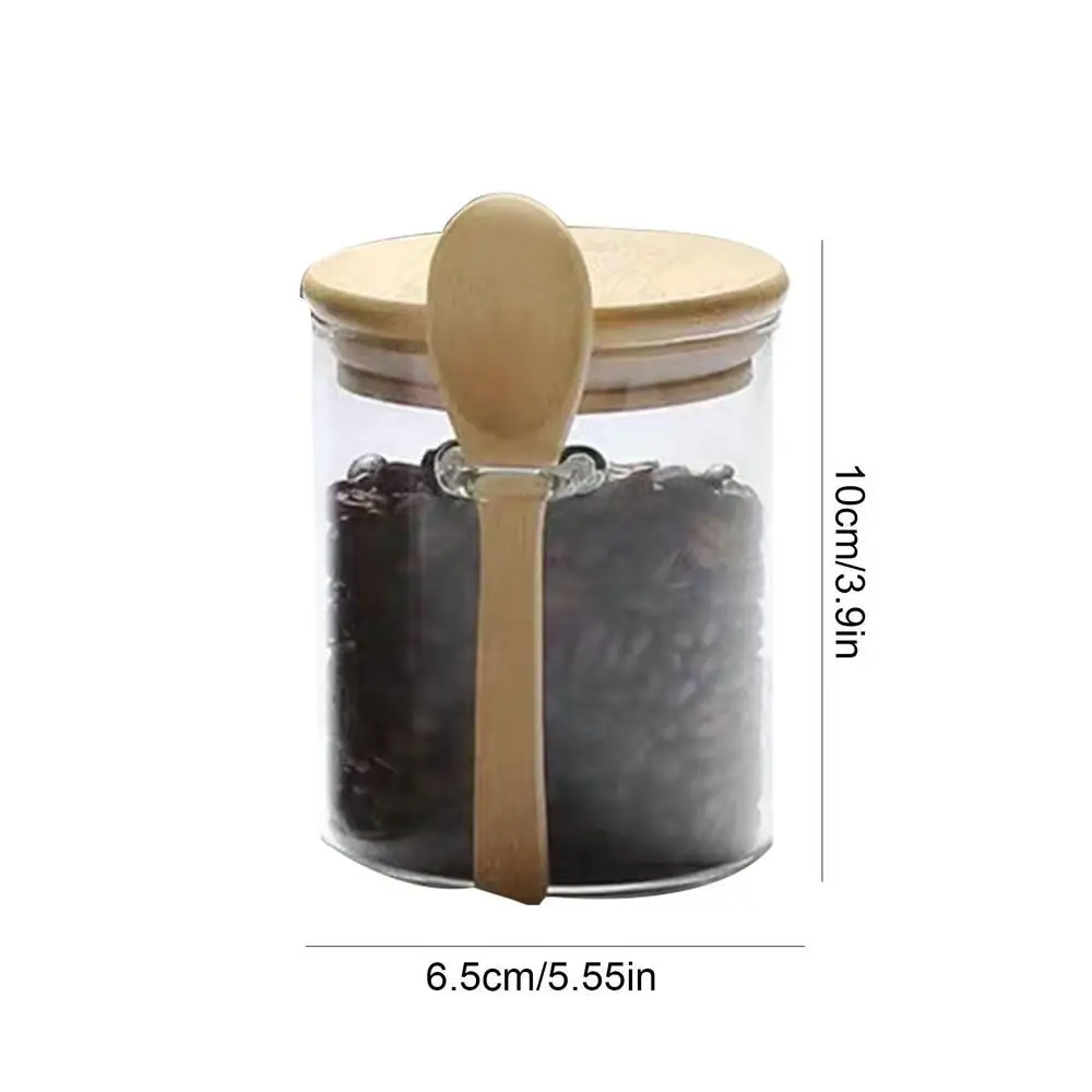 Overnight Oats Jars glass sealed jar With Lid And Spoon Glass Mason Jars Food Storage Container for Cereal Fruit Milk Salad Oats