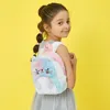 Girls and Boys Kindergarten Shoulders Bags Children's Cartoon Unicorn Plush Big Eyed Backpack Children's Colorful Plush Backpack 5