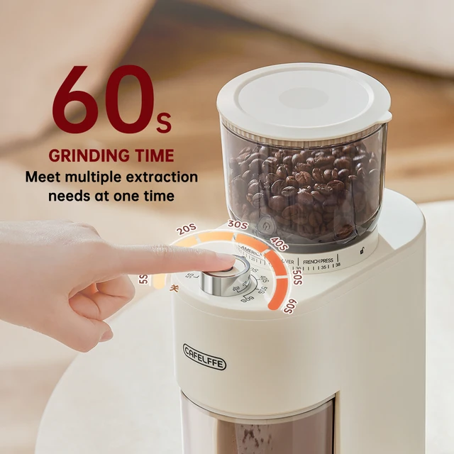 Cafelffe Electric Grinder Adjustable Burr Mill with 38 Grind Settings Electric Coffee Bean Grinder for Espresso,American Coffee 2