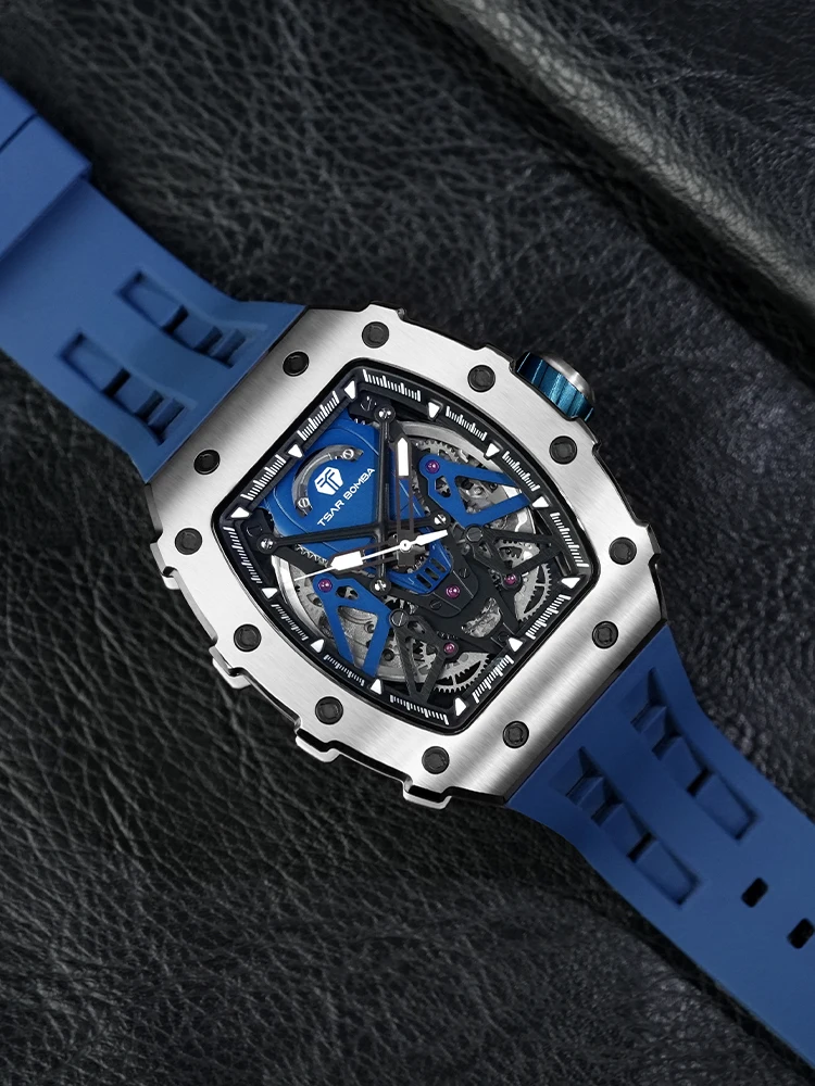 TSAR BOMBA Automatic Watches for Men Luxury Sapphire Mens Mechanical Wristwatch Waterproof Clock