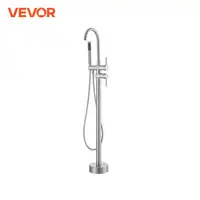 VEVOR Freestanding Bathtub Faucet Floor Mount Shower Mixer Taps For Bathing Showering Pet Cleaning Drains Toilet Flushing 1