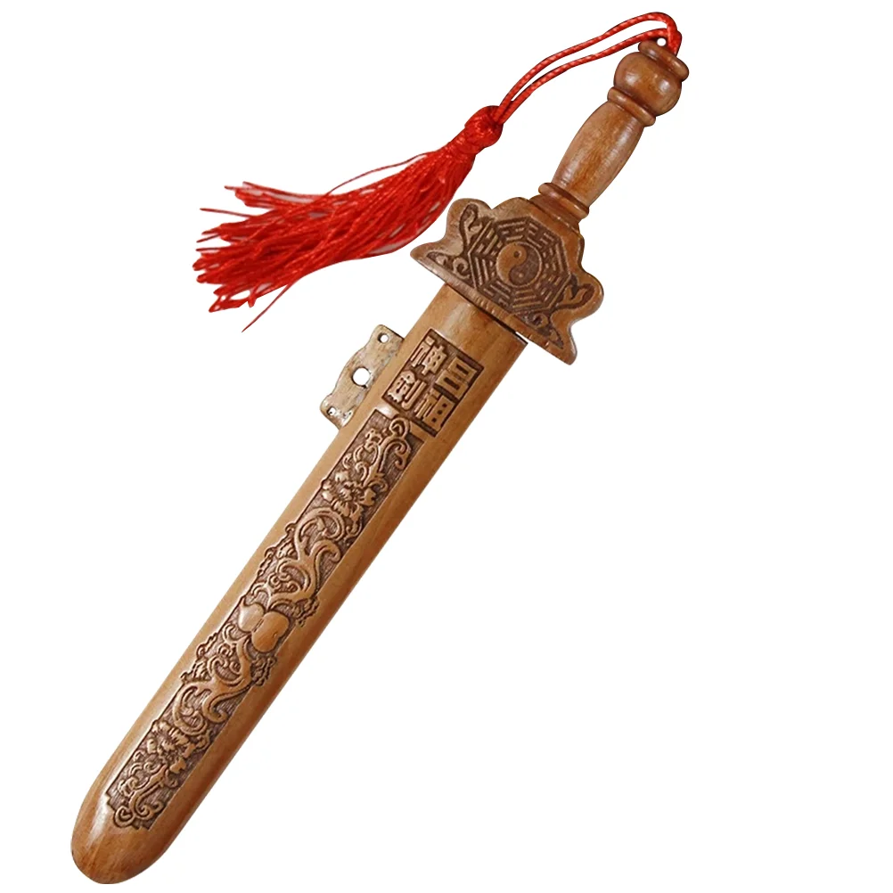 

Wood Mahogany Sword Katana Sword Safe Carve Handicraft Peach Wood Toy Knife for Children Kids Chinese Traditional Gifts