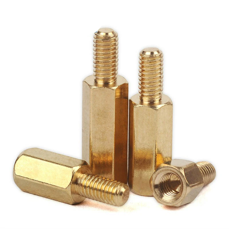 10pcs/lot M2 M2.5 M3 M4 M5 Hex Brass Spacing Screws Threaded Pillar PCB Computer PC Motherboard Hex Standoff