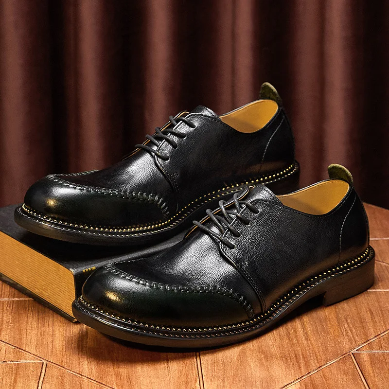 Designer Shoes Wedding Shoes Men Dress Shoes Genuine Leather All-match Cowhide Spring and Autumn Summer 2023 New Casual Shoes