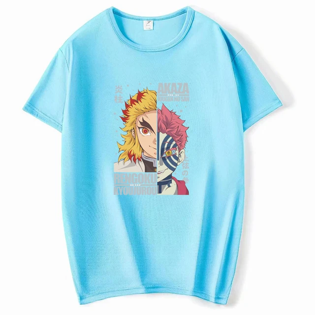 2022 New Design Anime Manga Cartoon T-Shirt Akaza Demon Slayer Kimetsu no  Yaiba Mugen Train Quick Dry Tops Tees - AliExpress