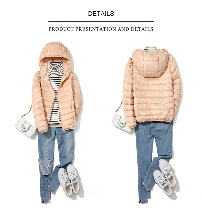 15 Colors Women Ultra Lightweight Puffer Jacket 2023 New Korean Fashion Hooded Short Female Wind-Resistant Breathable Down Coat