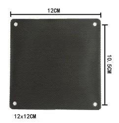 Étui pour ventilateur, filtre à gaz, maille anti poussière, boîtier d'ordinateur en PVC noir de 12cm, 5 pièces/lot 