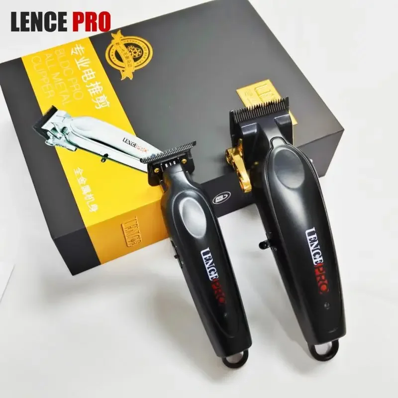 

Brushless Motor 7200RPM DLC Blade Men's Barbershop Special Electric Hair Clipper Full Metal Body Oil Head Trimmer 2pcs with Gift