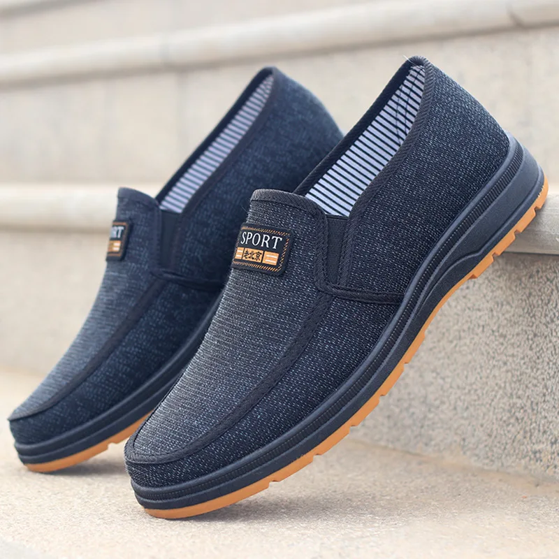Men Canvas Shoes Casual Loafers Old Beijing Cloth Shoees Flat Driving Footware Zapatos Planos Calzado Homb 2