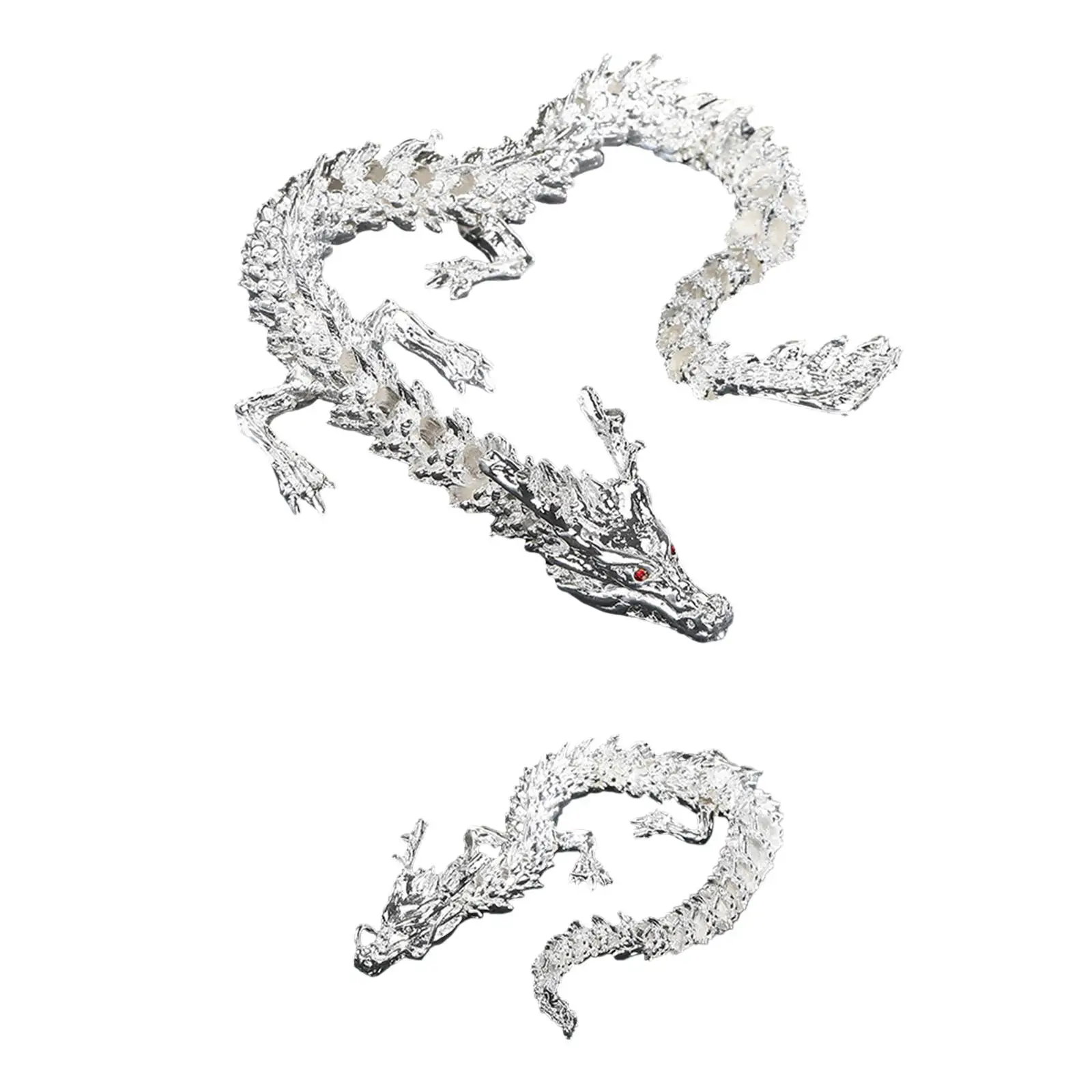 

3D Dragon Toy Feng Shui Craft Collectible Wealth Birthday Gift Ornament Flexible for Home Decor Desk Bedroom Table Living Room
