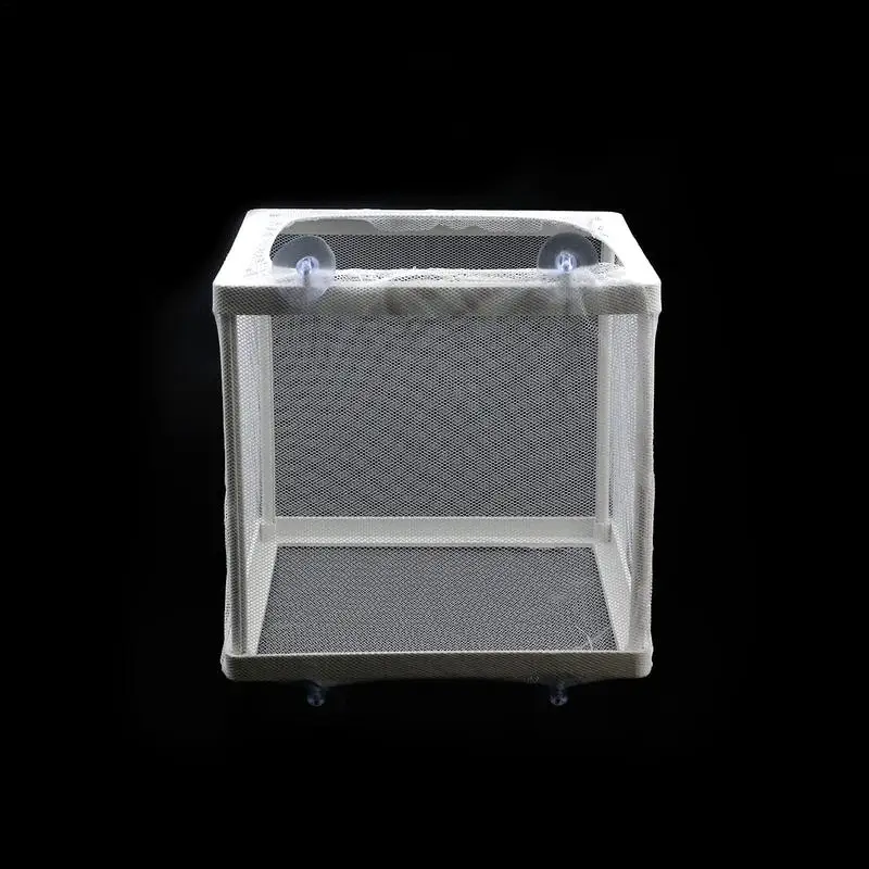 Fish Breeder Box Aquarium Hatcher Incubator Mesh Box Juvenile Fish Separation Net with Suction Cups Tank Incubator fish breeding box