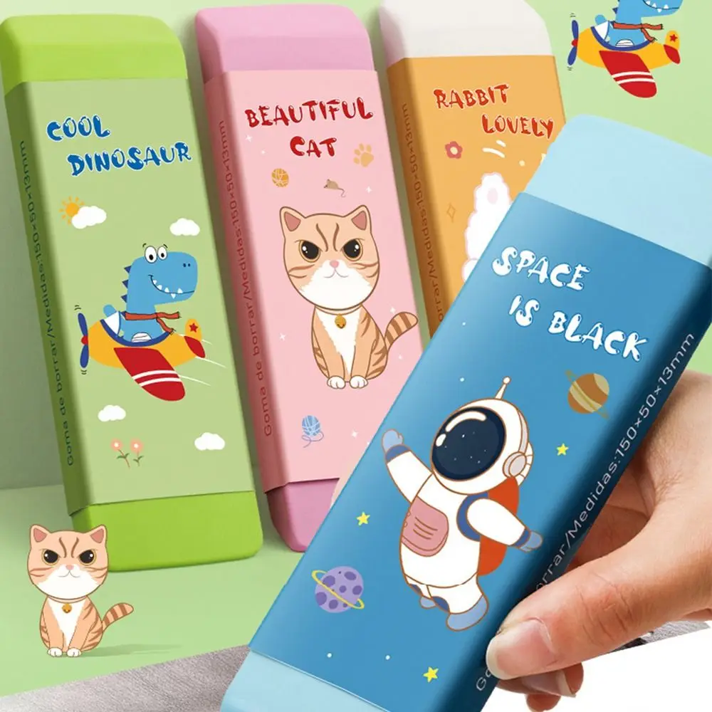 Cartoon Huge Eraser Super Large Block Pencil Eraser Without Leaving Marks Astronauts/Dinosaur Student Art Painting Rubber Eraser 2